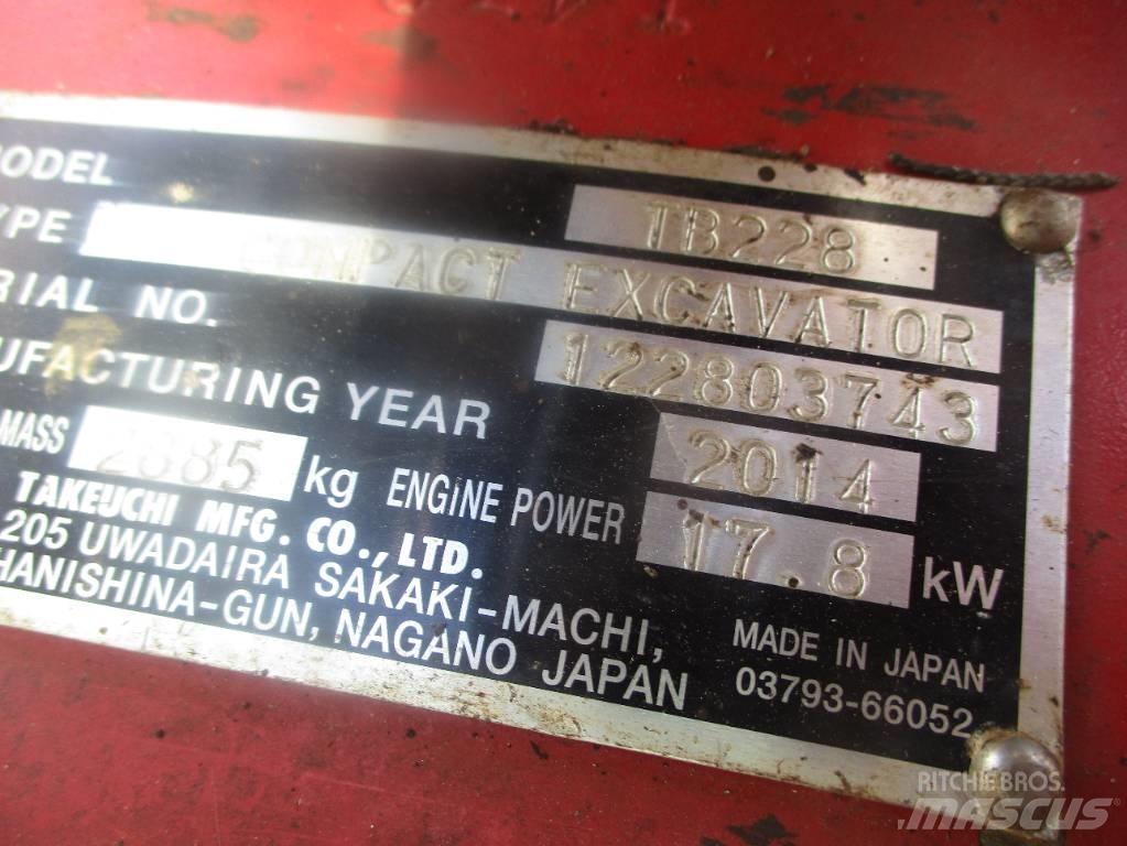 Takeuchi TB 228 Mini Excavators <7t (Mini Diggers)