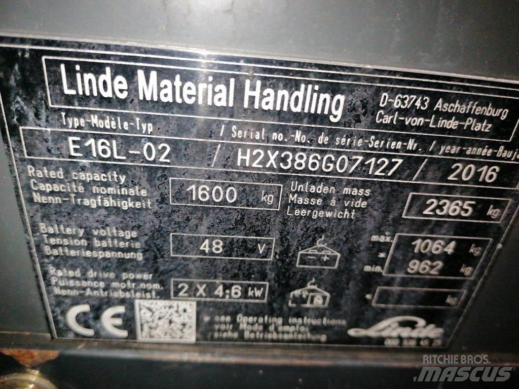 Linde E16L-02 Electric Forklifts