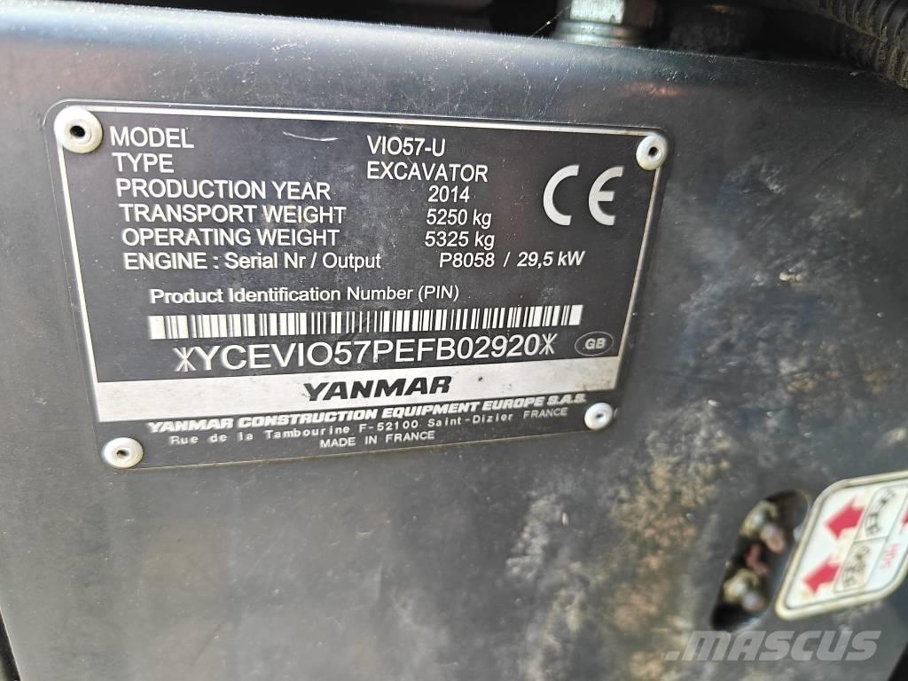 Yanmar Vio 57 Mini Excavators <7t (Mini Diggers)