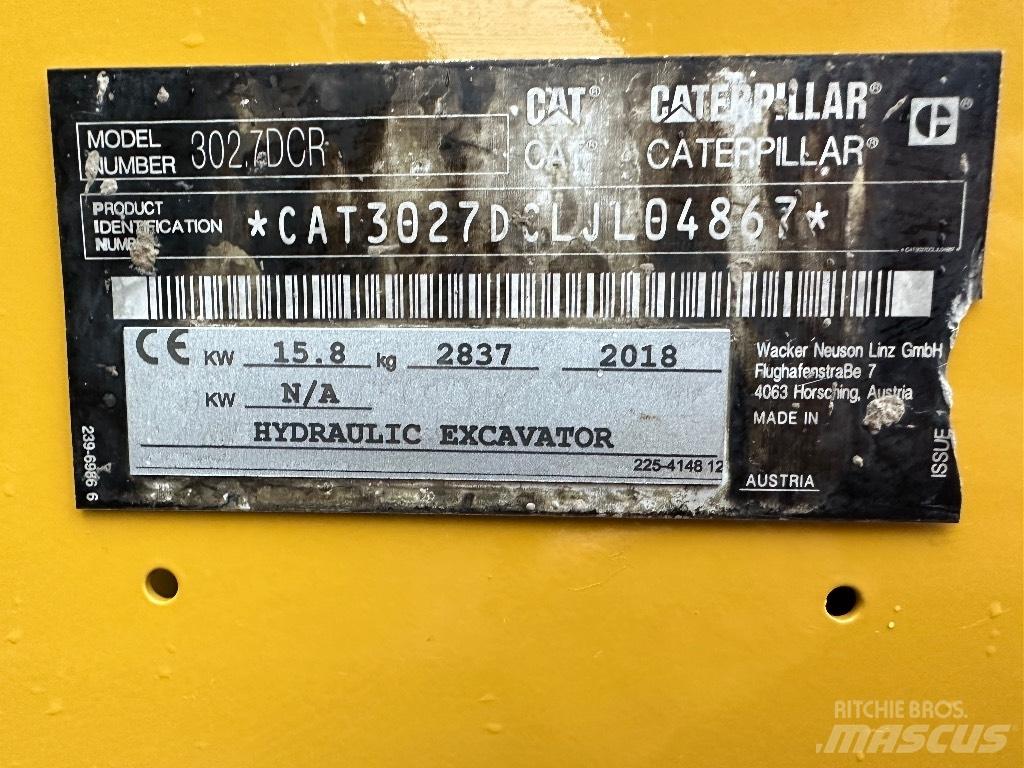CAT 302.7 D CR Mini Excavators <7t (Mini Diggers)