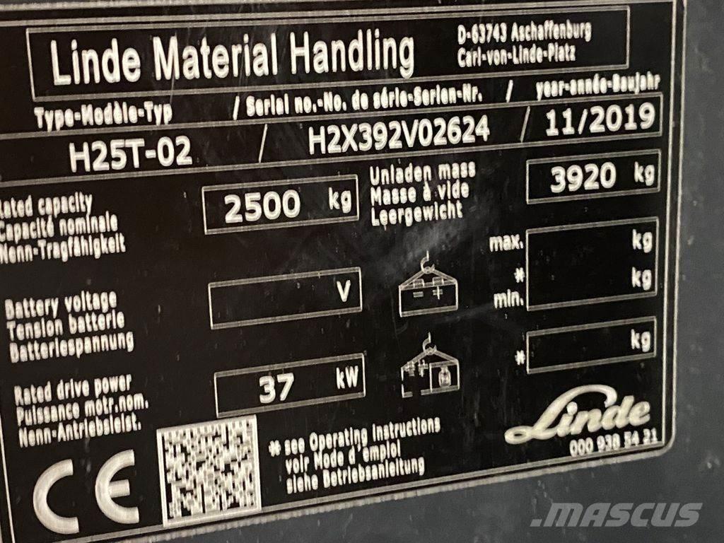 Linde H25T-02 LPG trucks