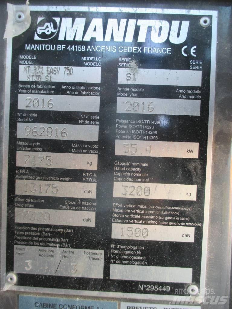 Manitou MT 932 Telescopic Handlers