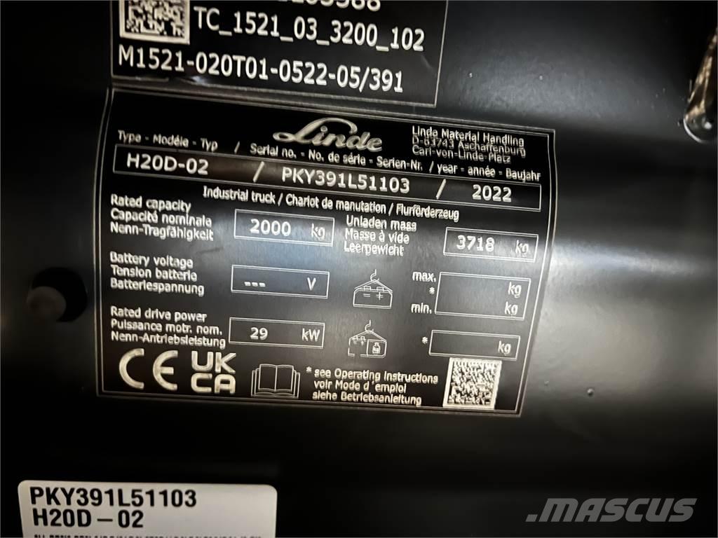 Linde H20D Diesel Forklifts