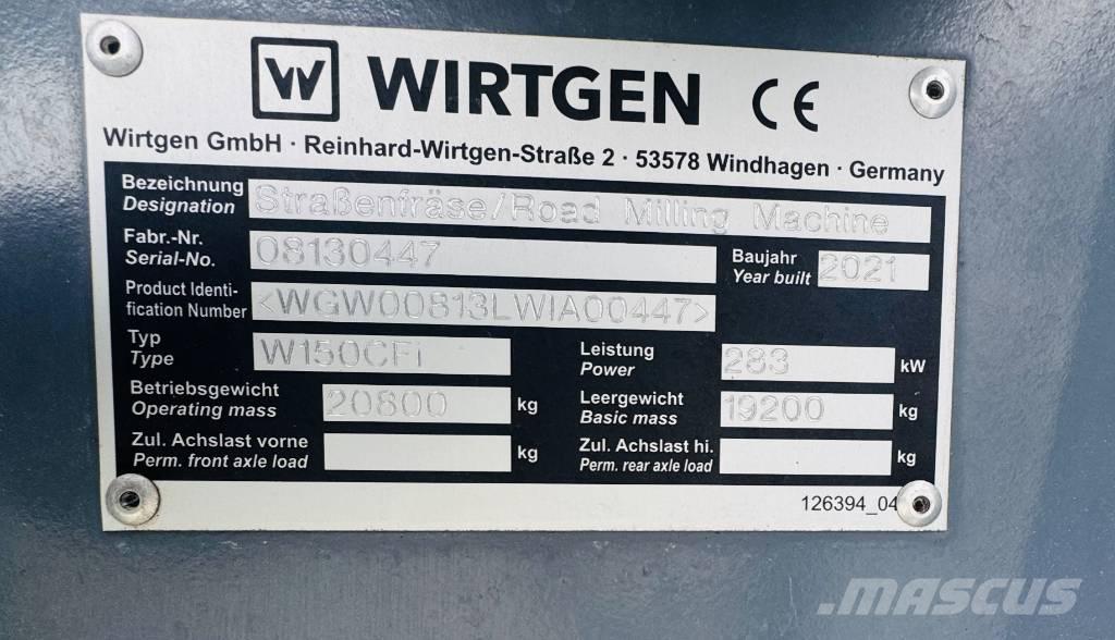 Wirtgen W 150 CFi Asphalt cold milling machines