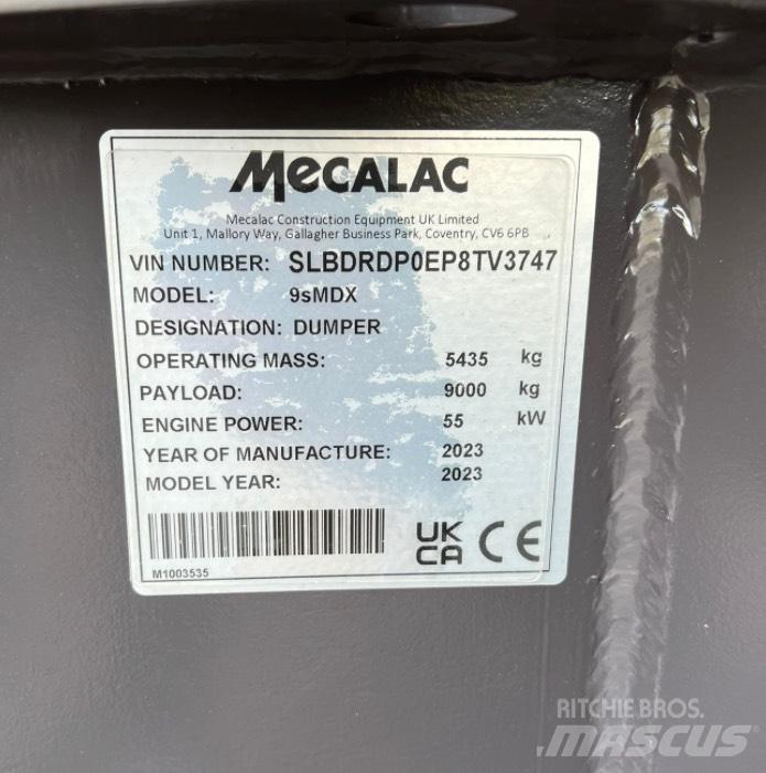 Mecalac 9smdx Articulated Dump Trucks (ADTs)