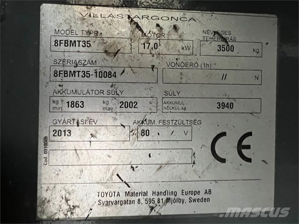 Toyota 8FBMT35 Electric Forklifts