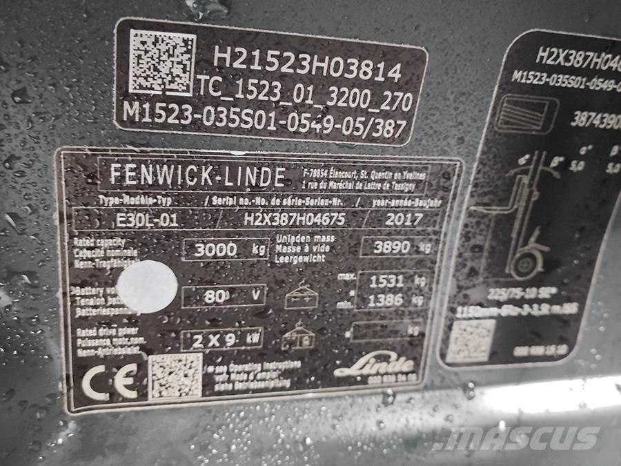 Linde E30L-01 Electric Forklifts