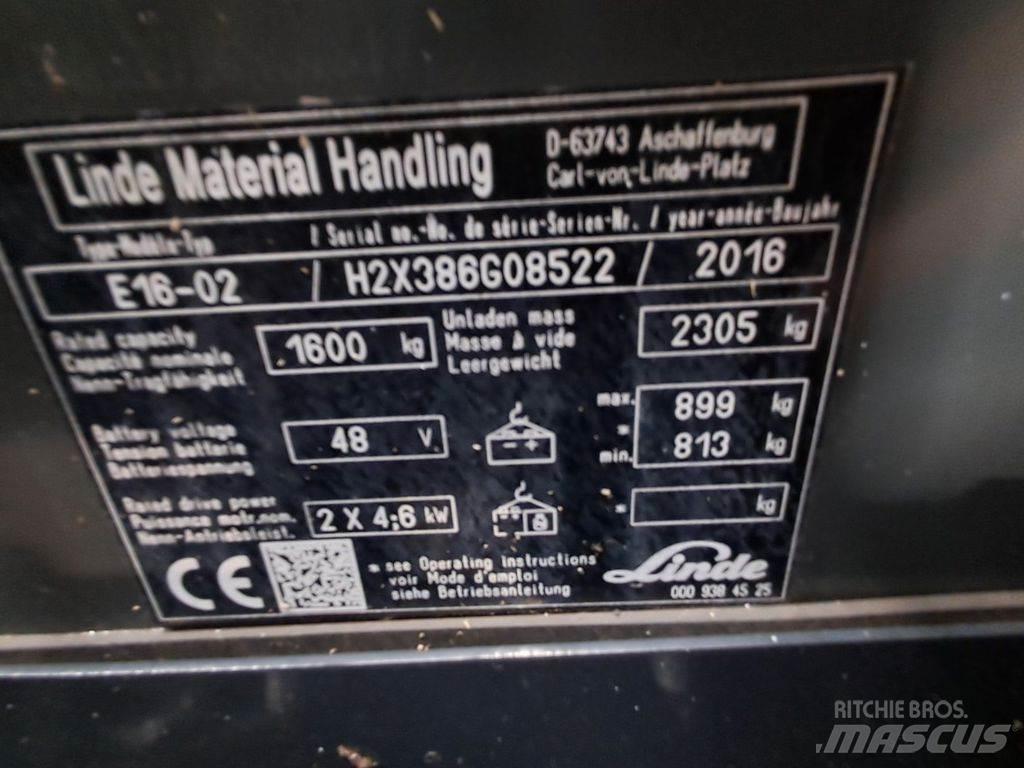 Linde E16-02 Electric Forklifts