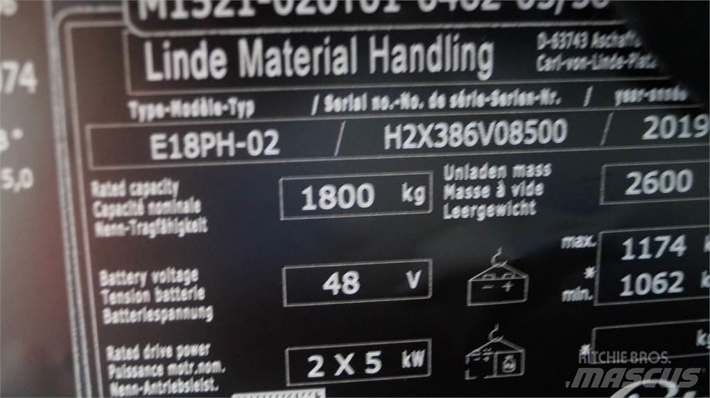 Linde E18PH Electric Forklifts