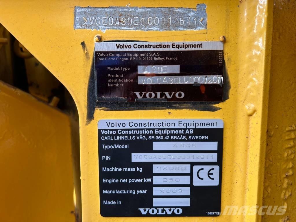 Volvo A30E Articulated Dump Trucks (ADTs)