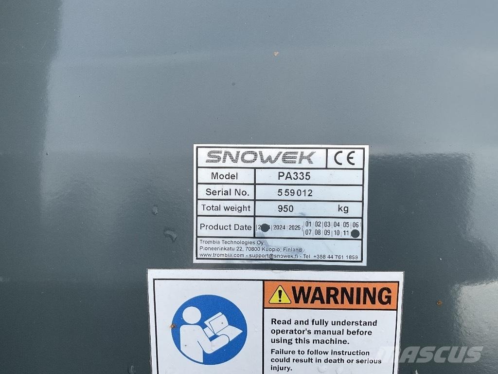 Snowek PA335 Snow Blades And Plows