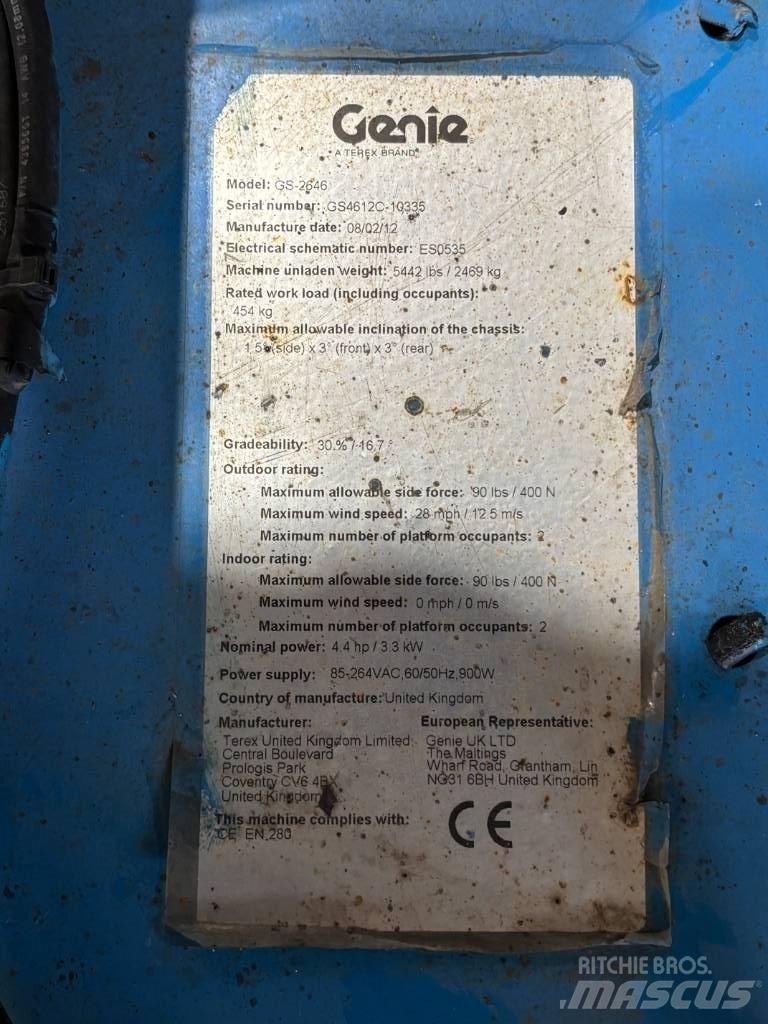 Genie GS 2646 Scissor Lifts