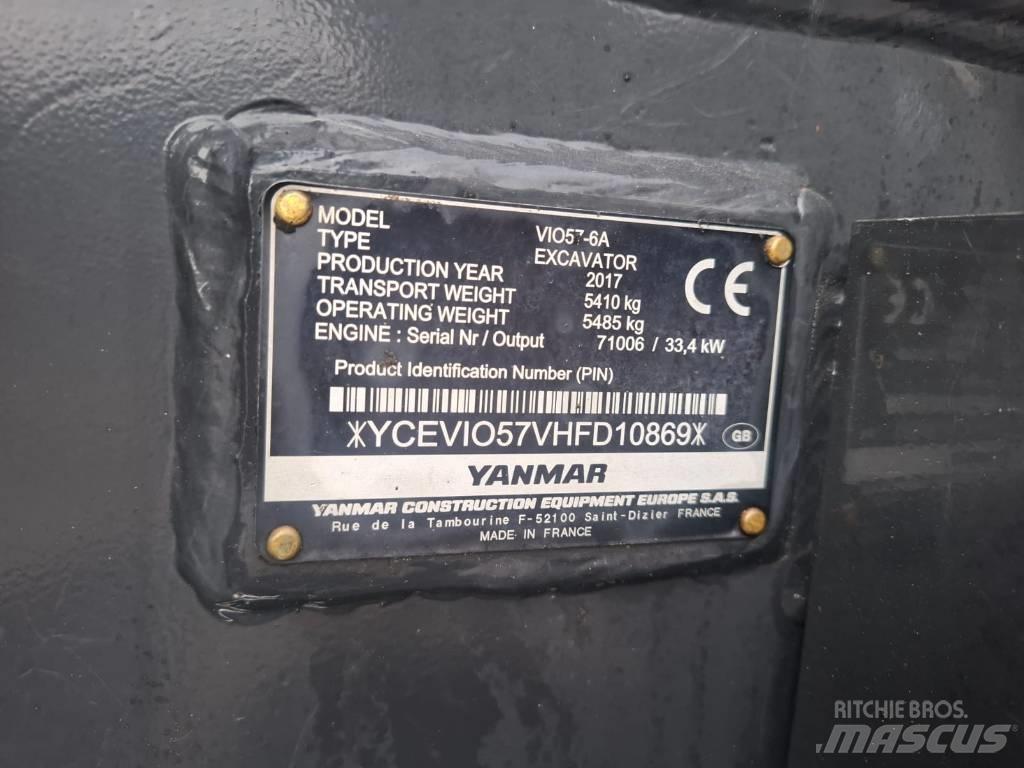 Yanmar Vio 57-6A Mini Excavators <7t (Mini Diggers)