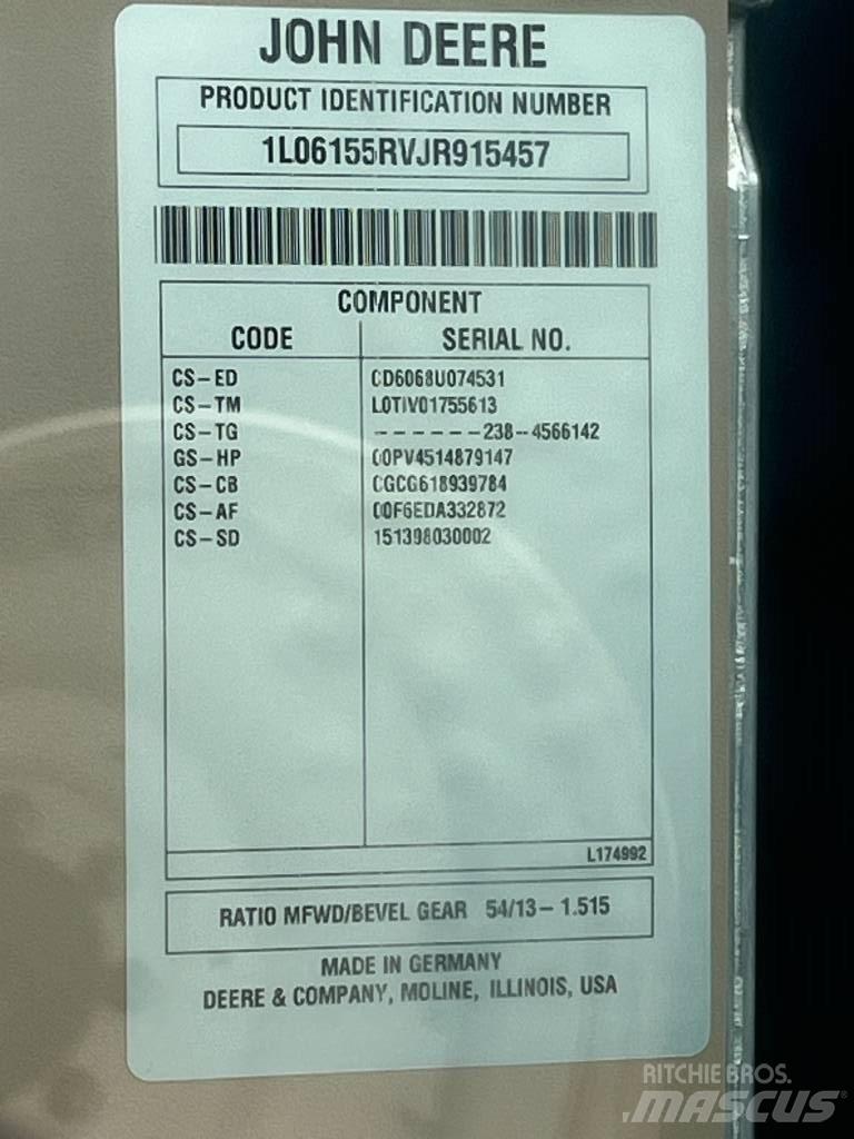 John Deere 6155R Tractors