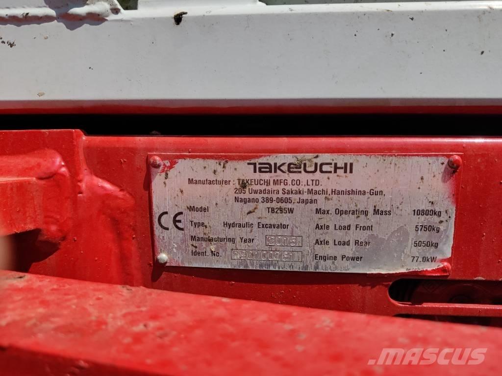 Takeuchi TB 295 W Wheeled Excavators