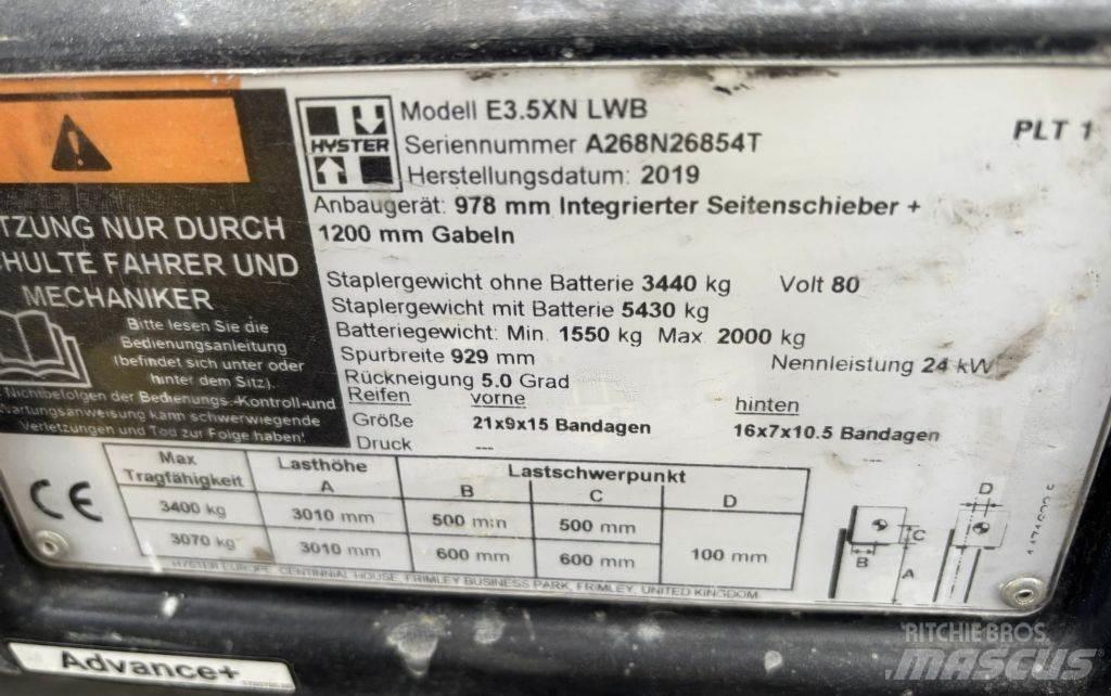 Hyster E 3.5 XN LWB Electric Forklifts