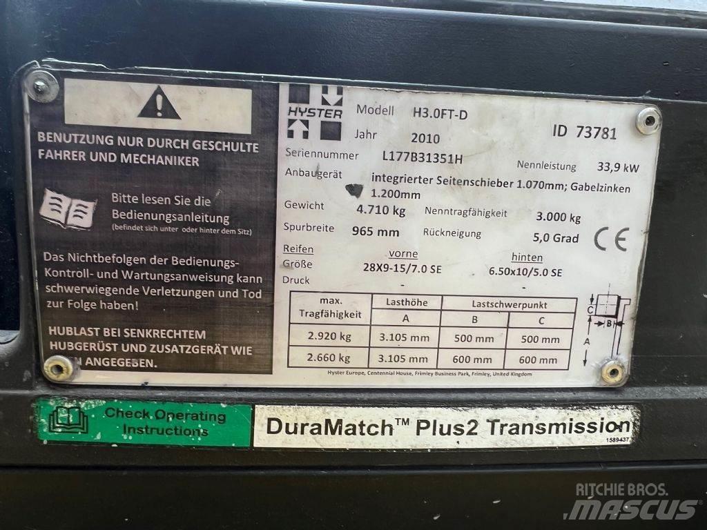 Hyster H 3.0 FT Diesel Forklifts