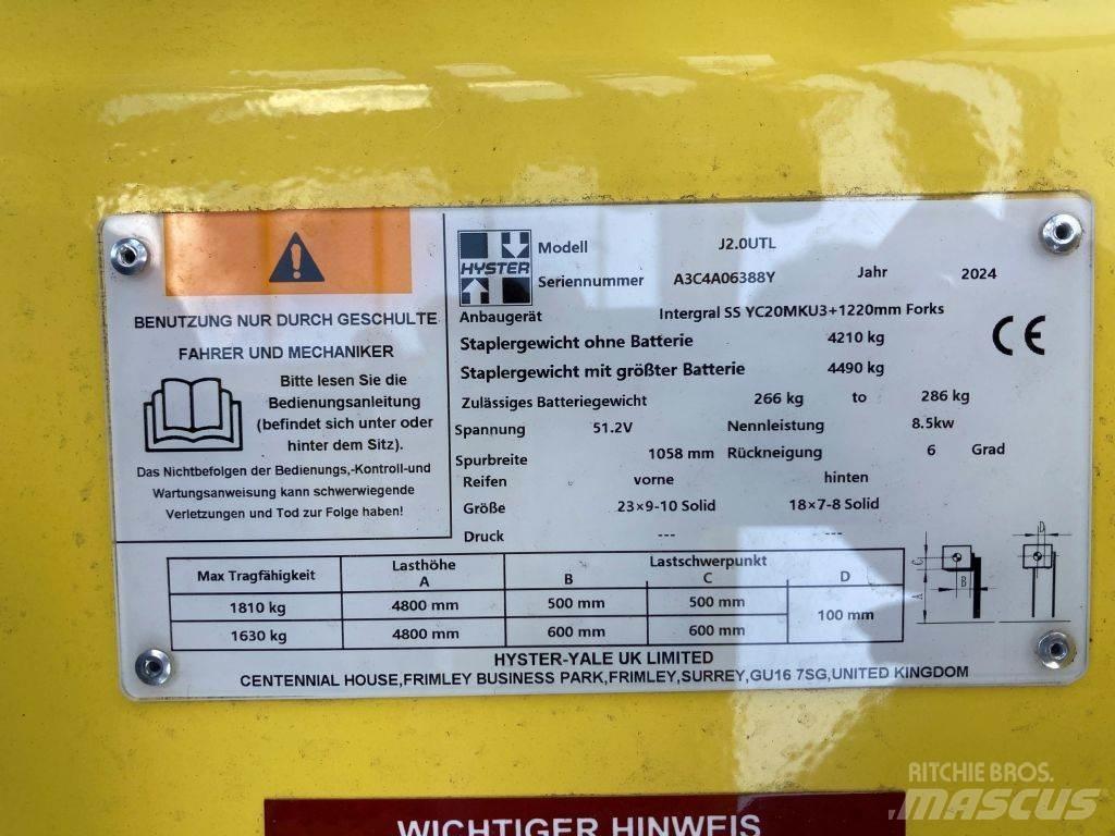 Hyster J 2.0 UTL Electric Forklifts