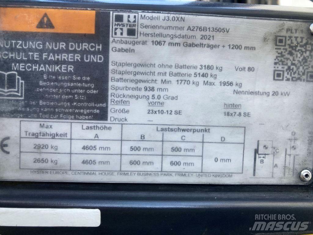 Hyster J 3.0 XN Electric Forklifts
