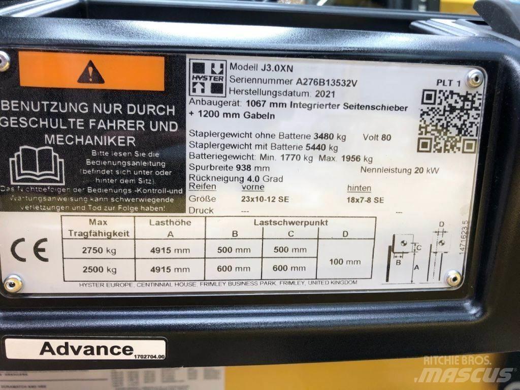 Hyster J 3.0 XN Electric Forklifts