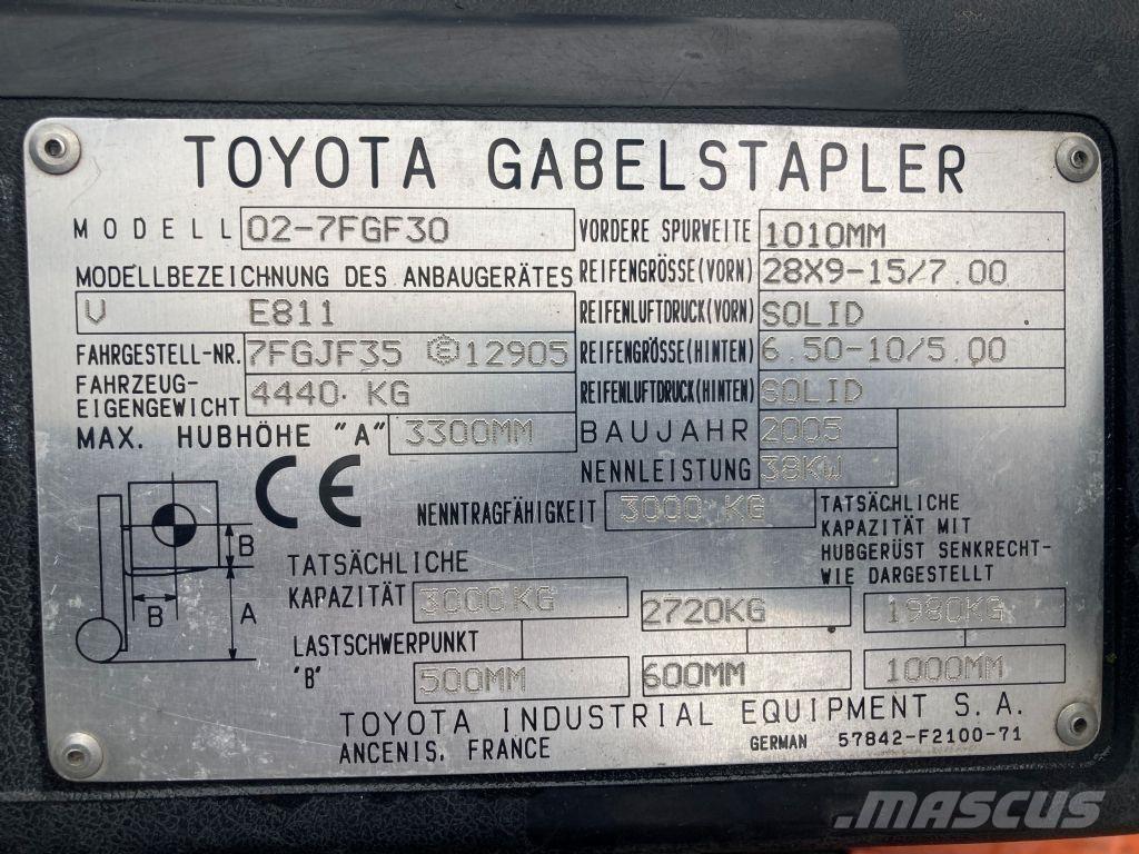Toyota 02-7FGF30 LPG trucks