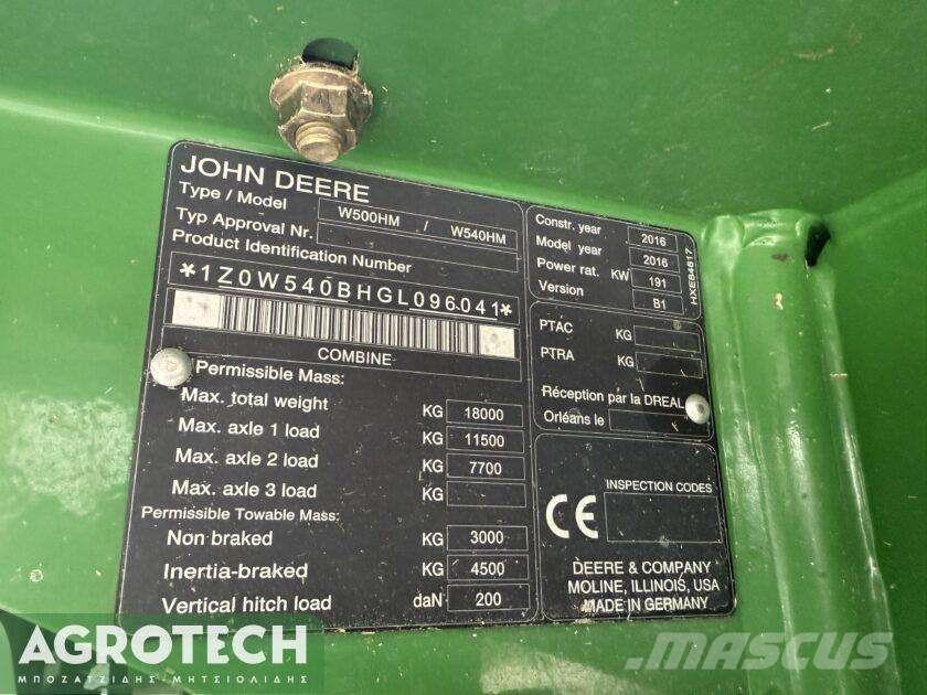 John Deere W540 HM Tractors