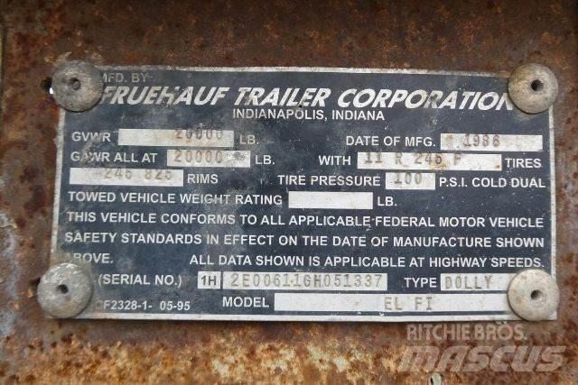 Fruehauf EL FI Dolly Trailers