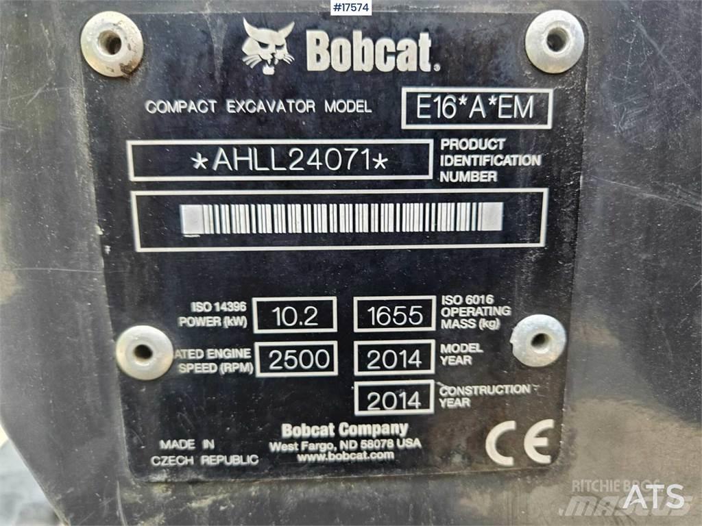 Bobcat E16 Mini Excavators <7t (Mini Diggers)