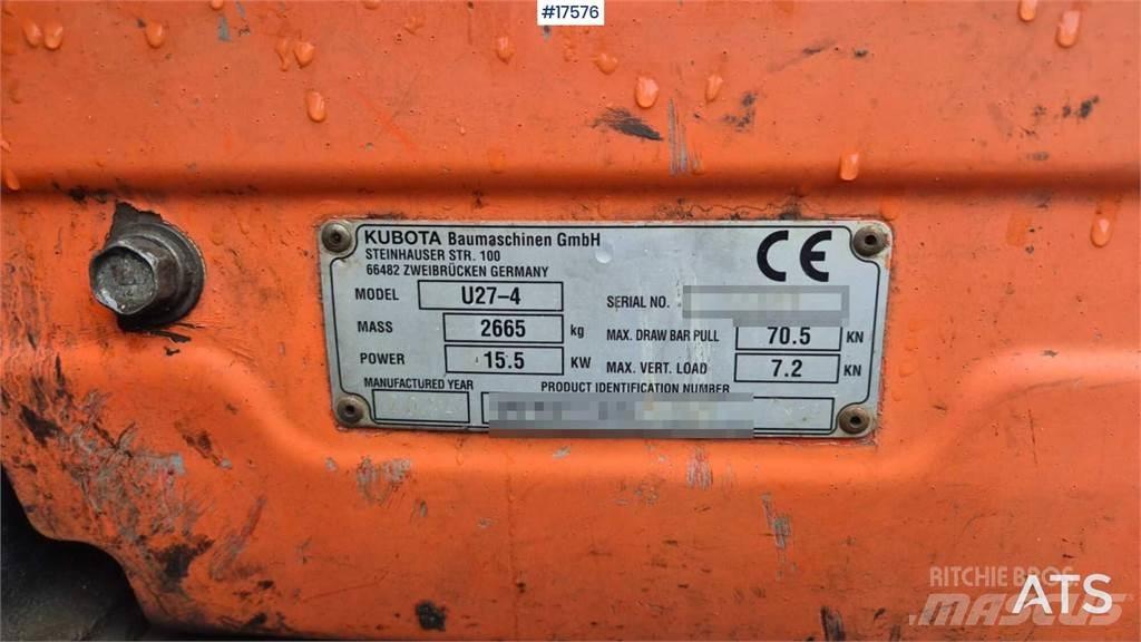 Kubota U27-4 Mini Excavators <7t (Mini Diggers)