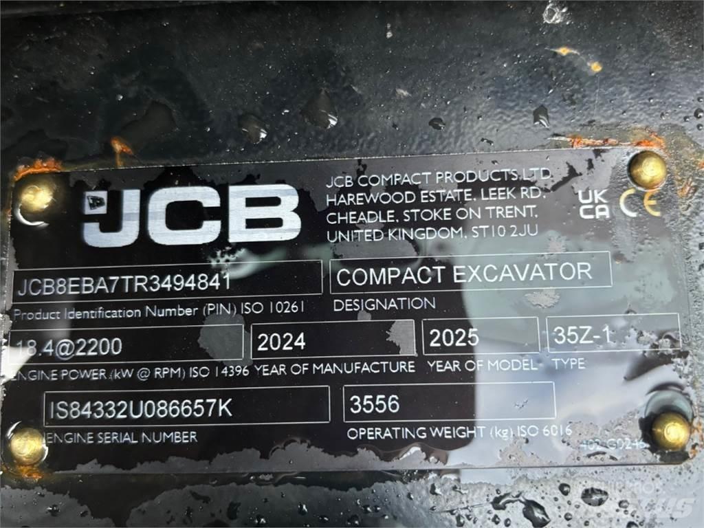 JCB 35Z-1 Mini Excavators <7t (Mini Diggers)