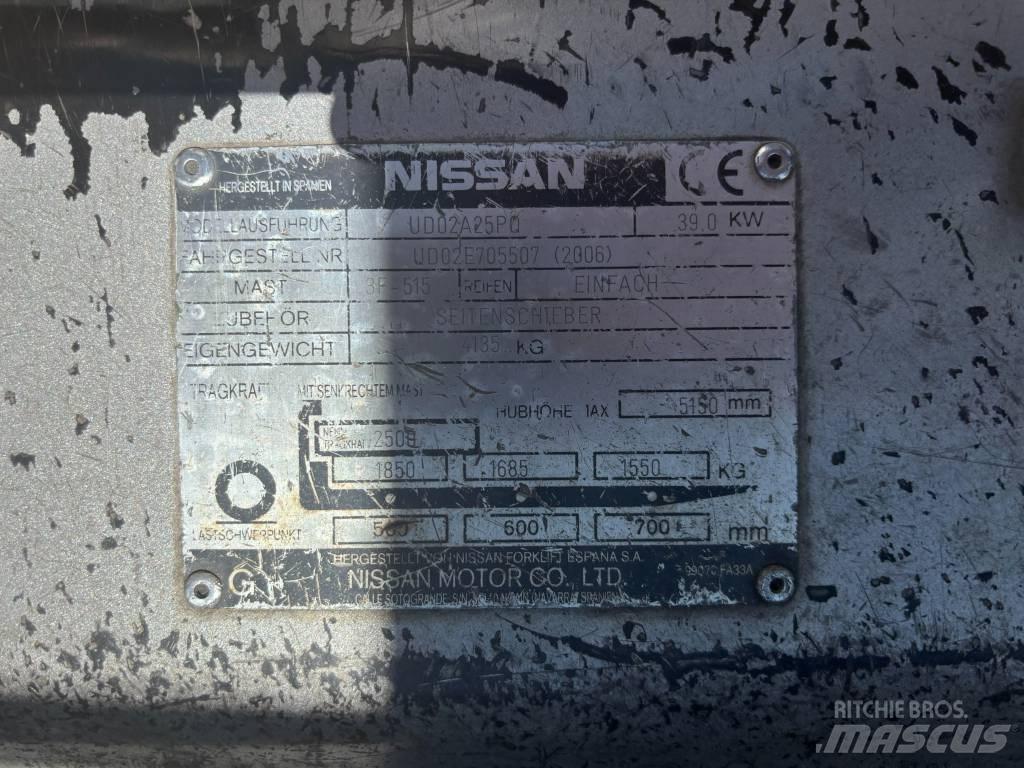 Nissan UD02A25PQ LPG trucks