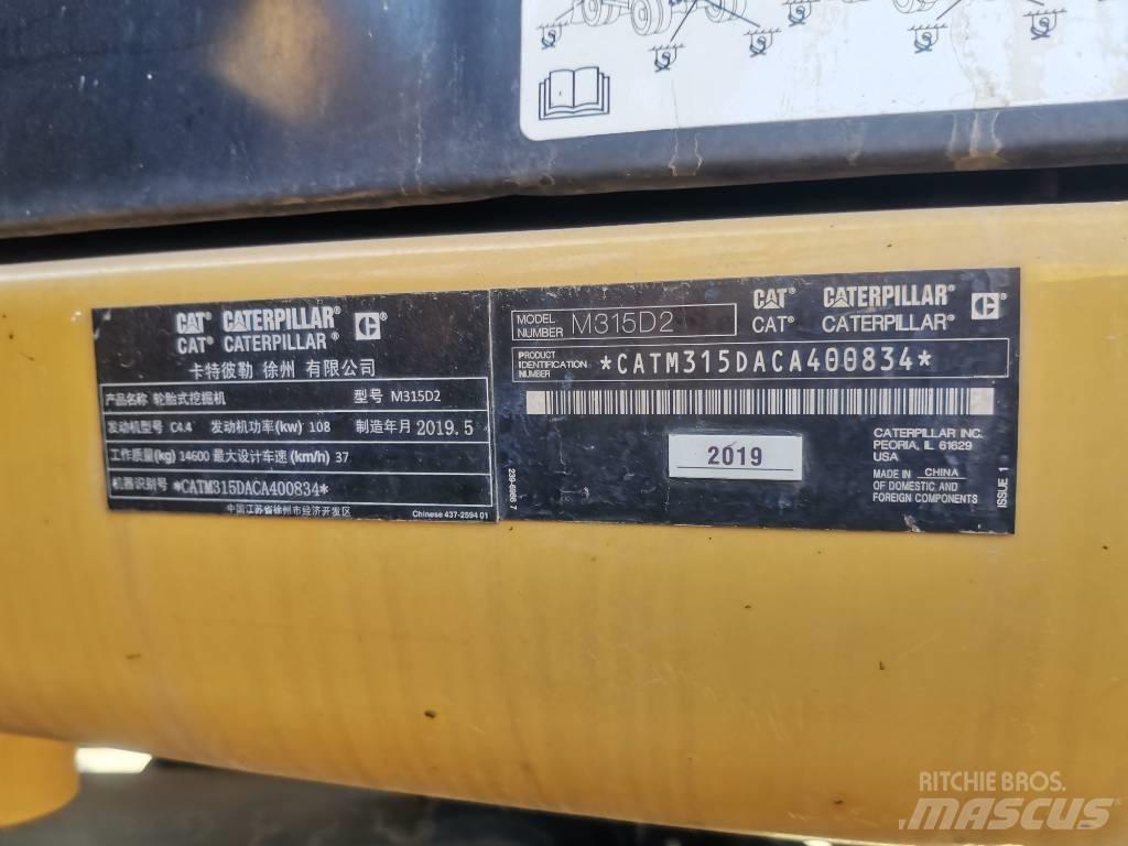 CAT 2019 CAT 315D2 Wheeled Excavators