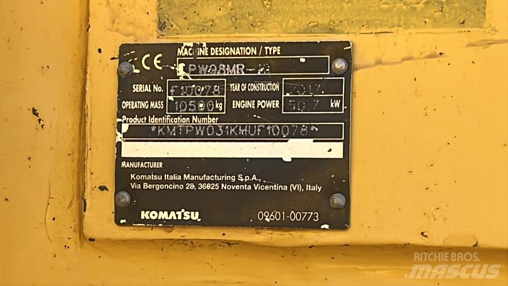 Komatsu PW 98 MR Wheeled Excavators