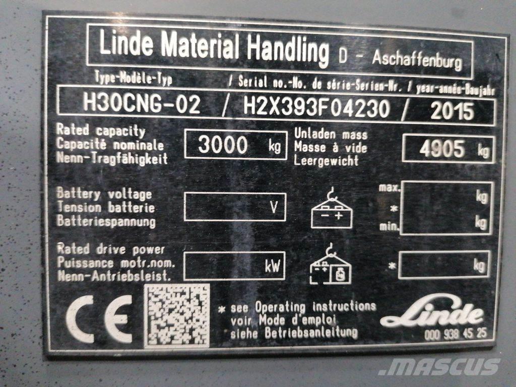 Linde H30CNG-02 LPG trucks