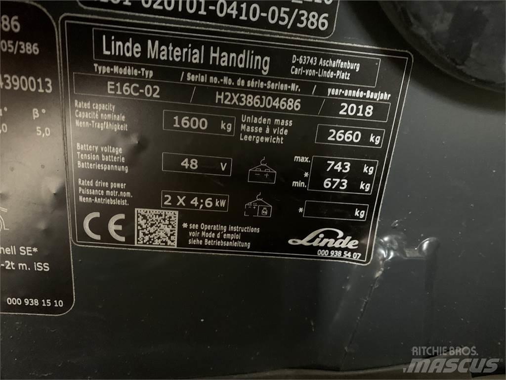 Linde E16C Electric Forklifts