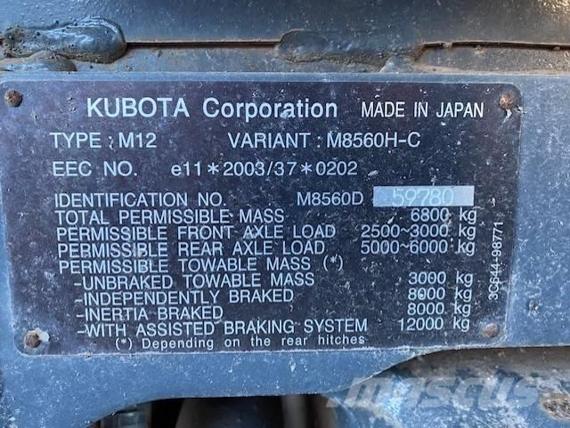 Kubota M 8560 Tractors