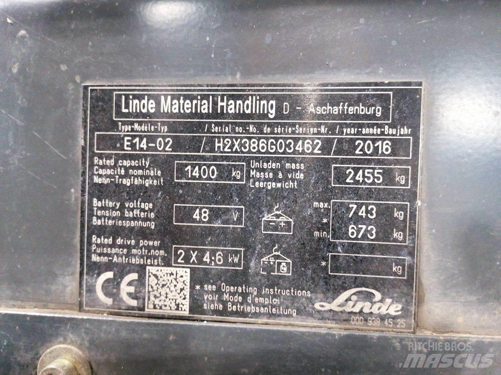 Linde E14-02 Electric Forklifts