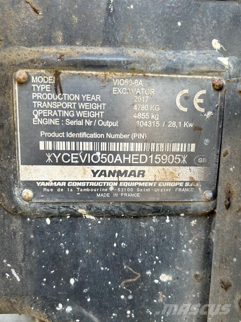 Yanmar VI050 - 6A Mini Excavators <7t (Mini Diggers)