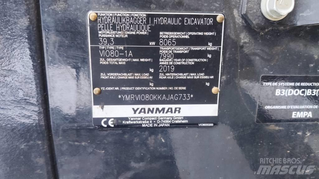 Yanmar Vio 80-1A Mini excavators  7t - 12t
