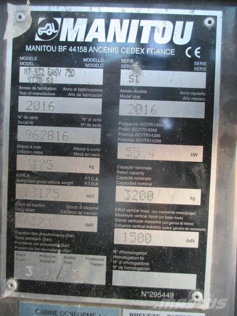 Manitou MT 932 Telescopic Handlers