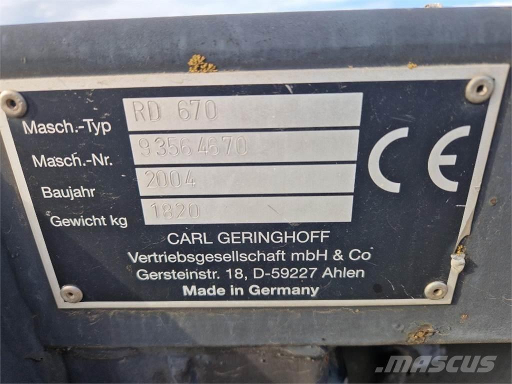 Geringhoff RD 670 Combine Attachments