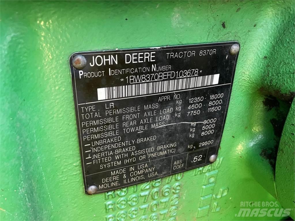 John Deere 8370R Tractors