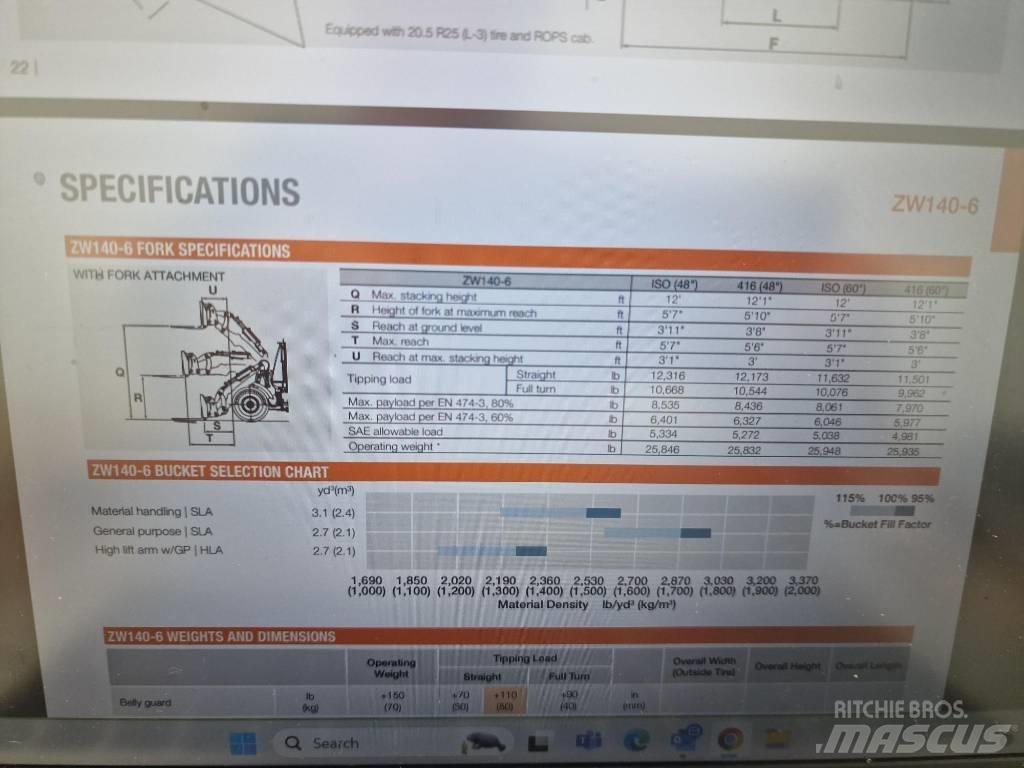 Hitachi ZW 150-6 Wheel Loaders
