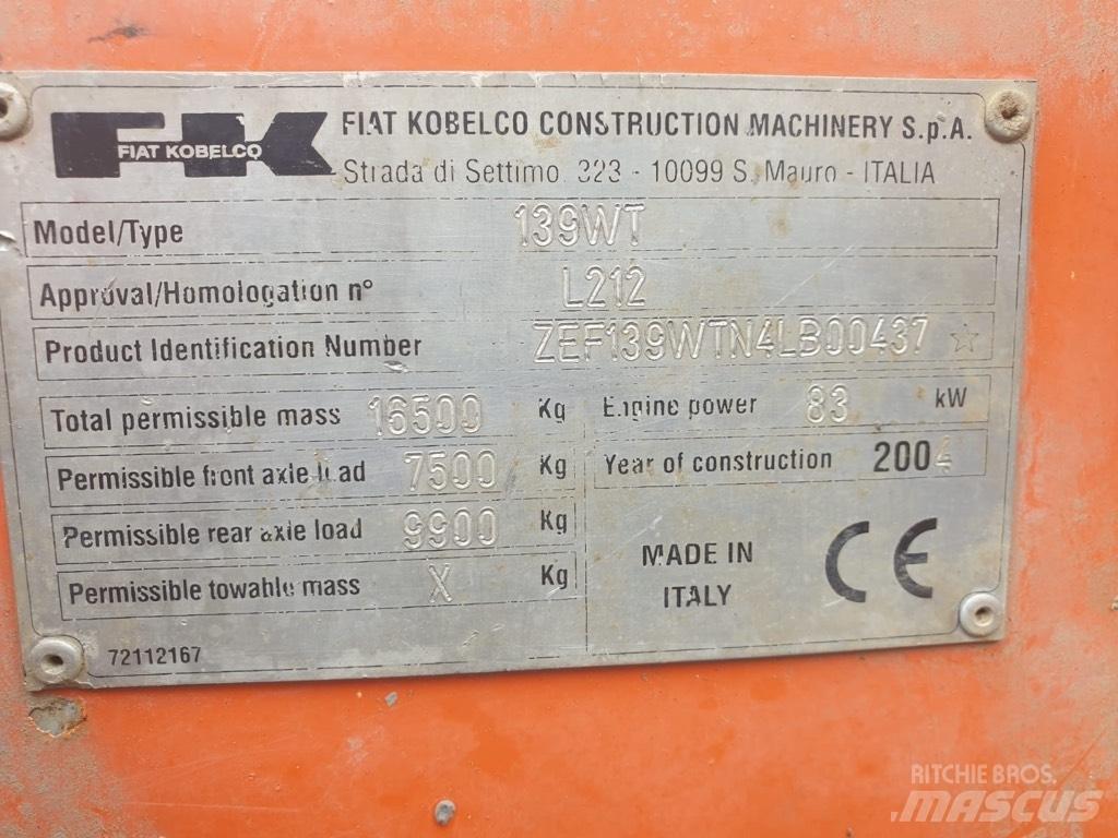 Fiat-Kobelco E 145 W Wheeled Excavators