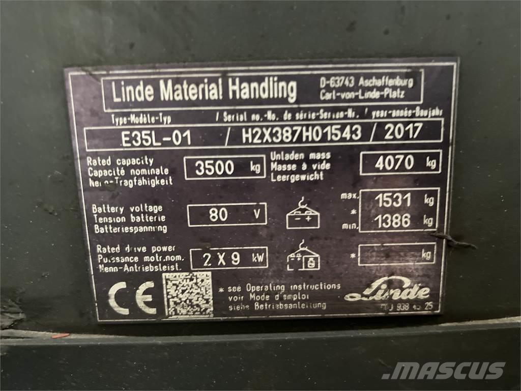 Linde E35L-01 Electric Forklifts