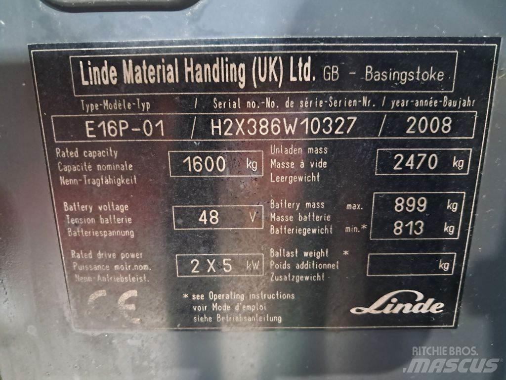 Linde E16P-01 Electric Forklifts