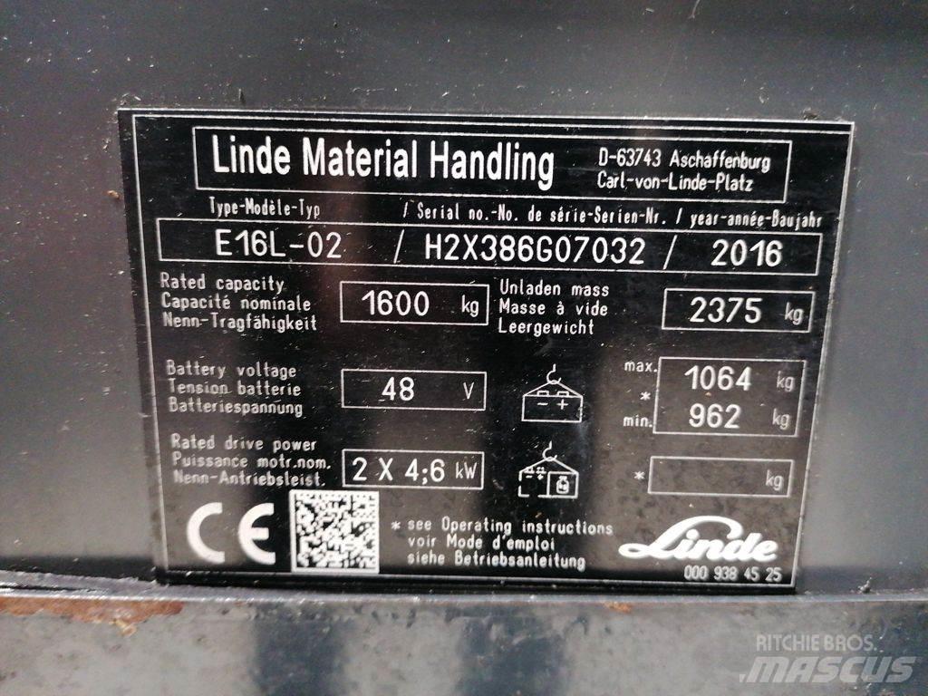Linde E16L-02 Electric Forklifts