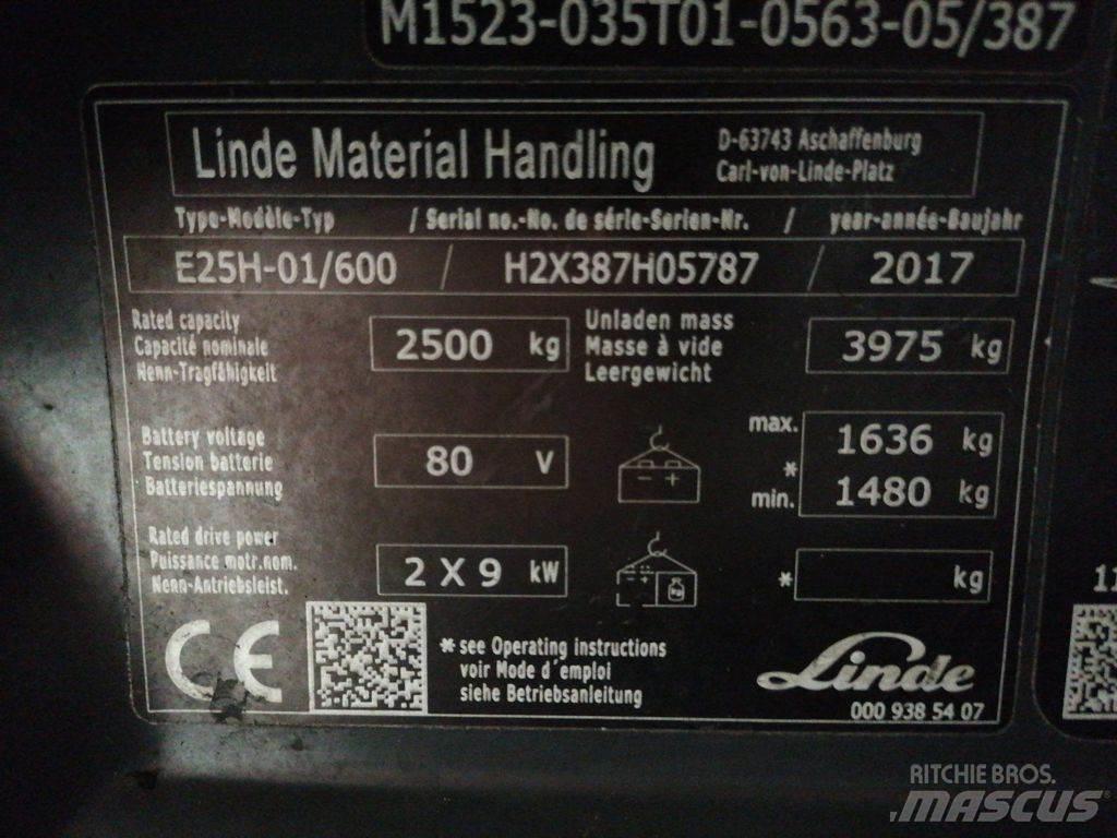 Linde E25H-01/600 Electric Forklifts