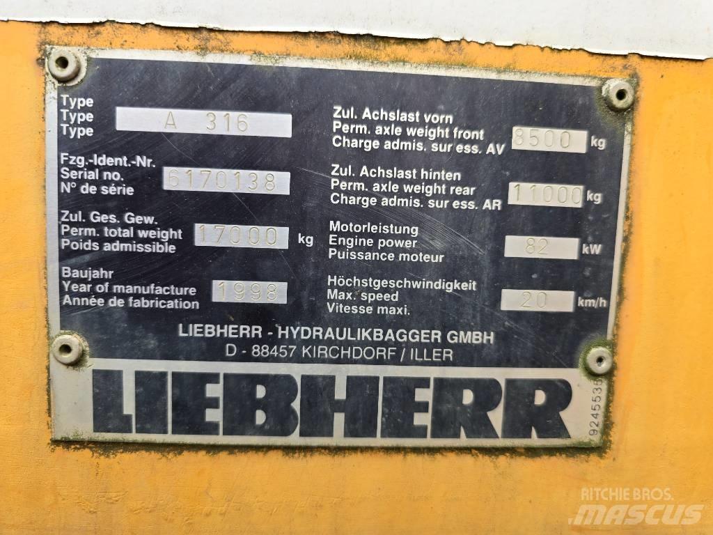Liebherr A 316 Wheeled Excavators