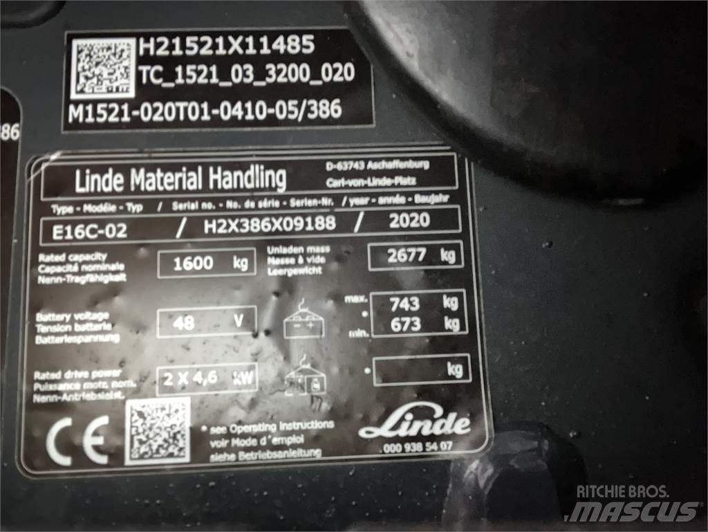 Linde E16C Electric Forklifts